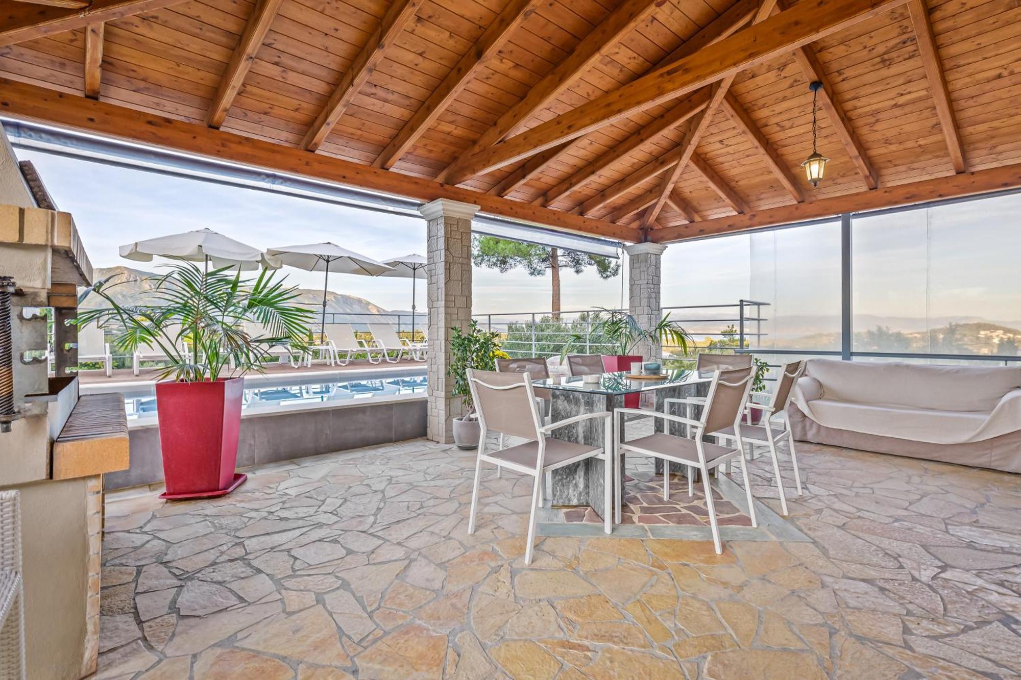 Villa Olivia Corfu - Amazing Sea-View 3 Bedroom Villa With A Pool Gazatika Exterior photo