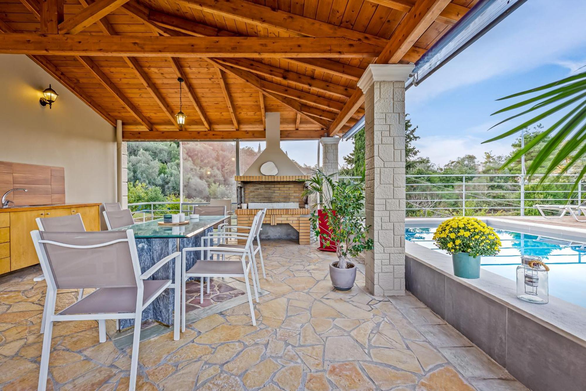 Villa Olivia Corfu - Amazing Sea-View 3 Bedroom Villa With A Pool Gazatika Exterior photo
